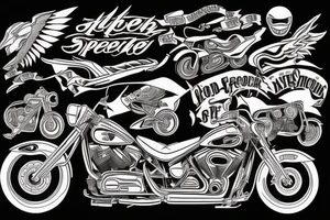 Motorcycle speed biker tattoo idea
