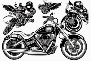 Motorcycle speed biker tattoo idea