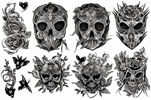 gothic illustration tattoo idea