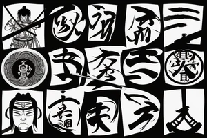 The samurai who penetrates through yin and yang with his katana tattoo idea