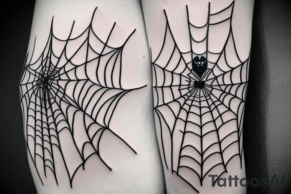 Spider full black 8 legs tattoo idea