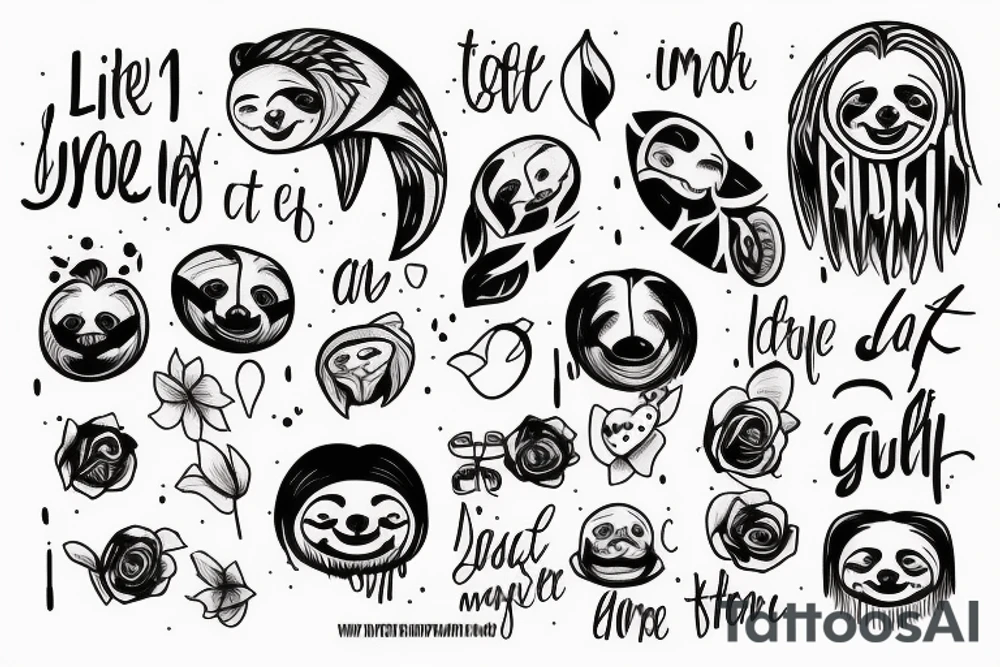 my life  going through periods of sloth and attain the goal tattoo idea