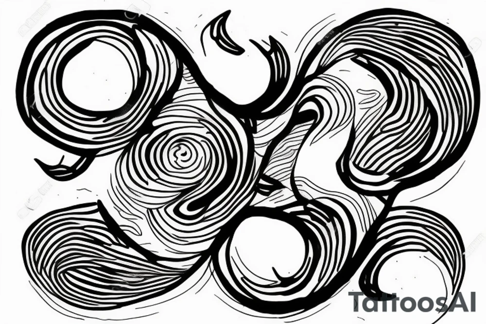 dos lobos ying el yang tattoo idea