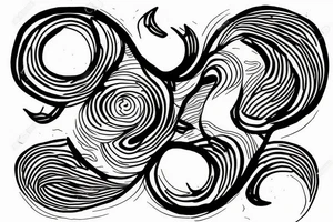 dos lobos ying el yang tattoo idea