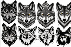 two wolves tattoo idea