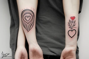 The inscription "Amor Fati" styled with fire tattoo idea
