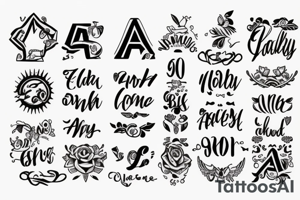 Baby name with date of birth tattoo idea