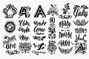 Baby name with date of birth tattoo idea