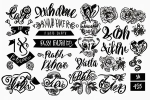 Baby name with date of birth tattoo idea