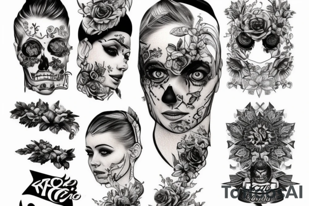 Насекомое цикада с компасом викингов tattoo idea