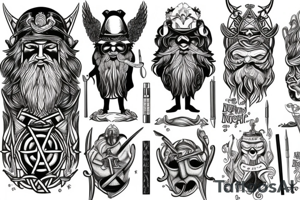 Nordic odin tattoo idea