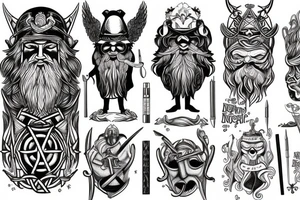 Nordic odin tattoo idea