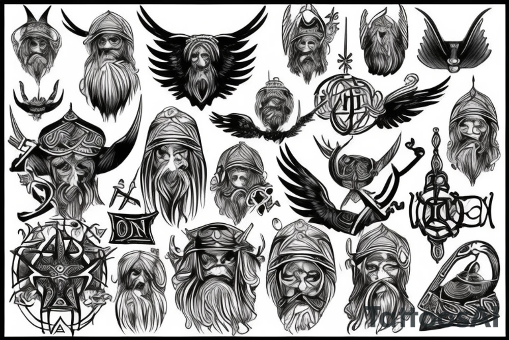 Nordic odin tattoo idea