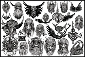 Nordic odin tattoo idea