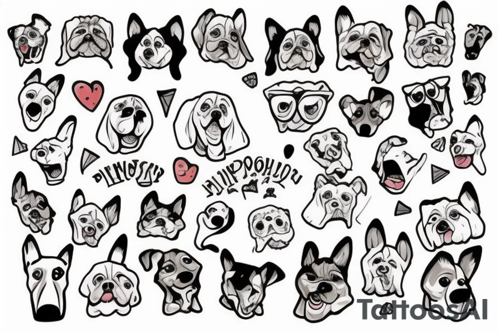 Funny dog tattoo idea