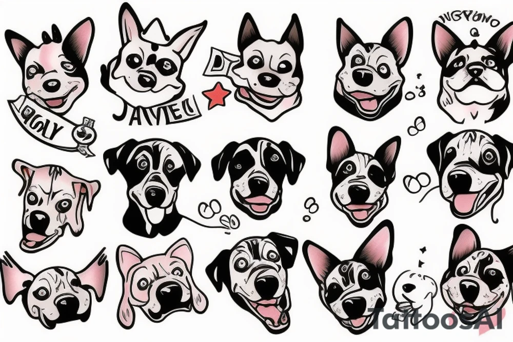 Funny dog tattoo idea