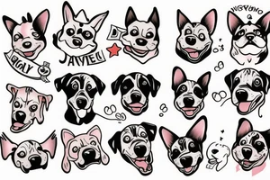 Funny dog tattoo idea