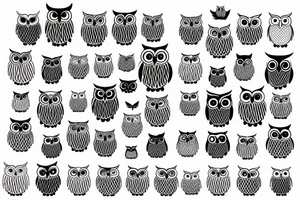 Minimalistic owl tattoo idea