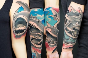 Sharks tattoo idea