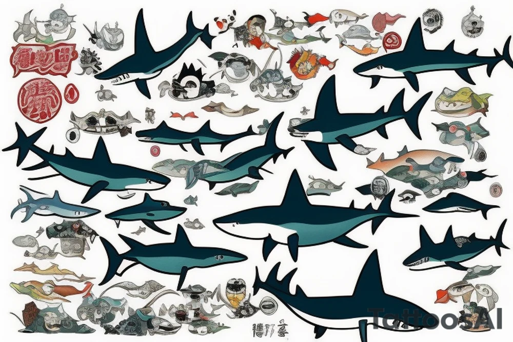 Sharks tattoo idea