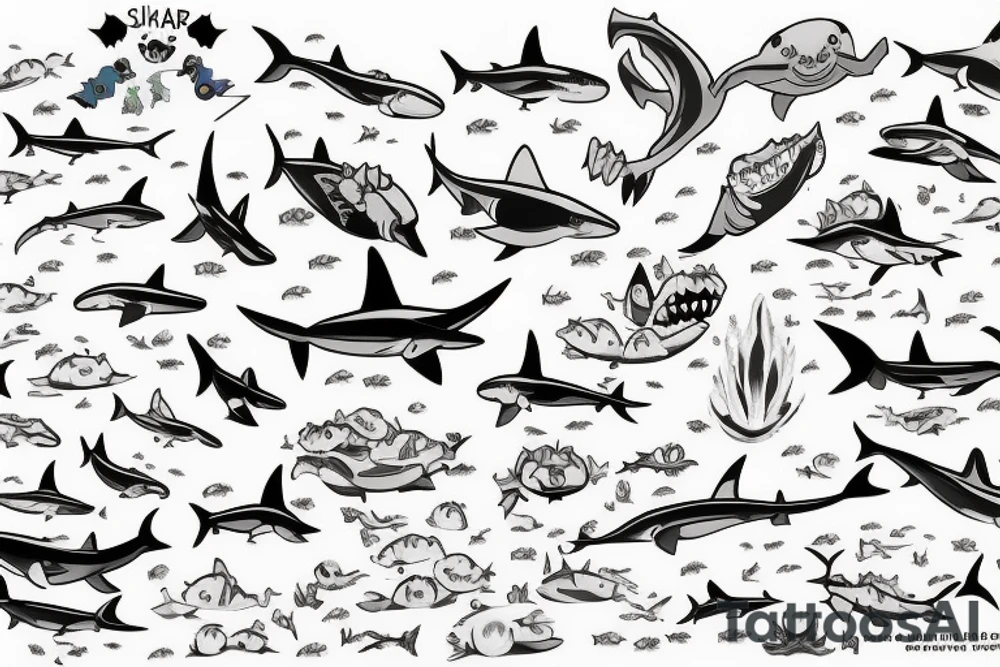 Sharks tattoo idea