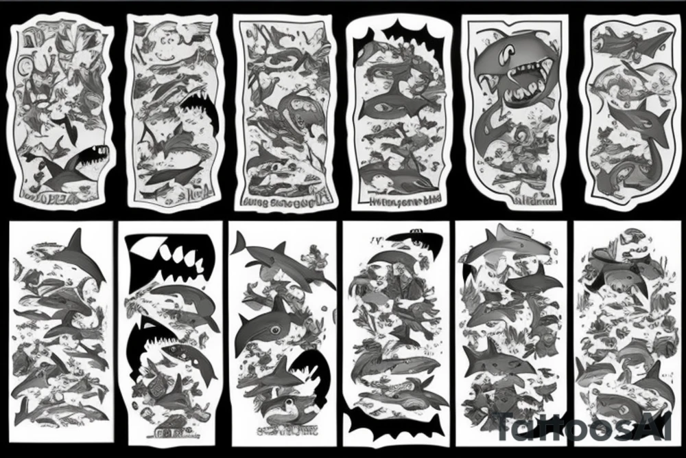 Sharks tattoo idea