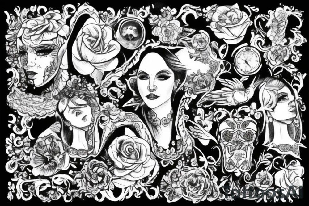 Львица с двумя львятами tattoo idea