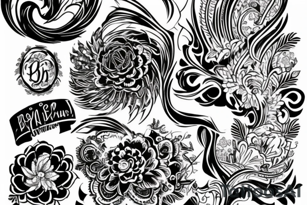 Львица с двумя львятами tattoo idea