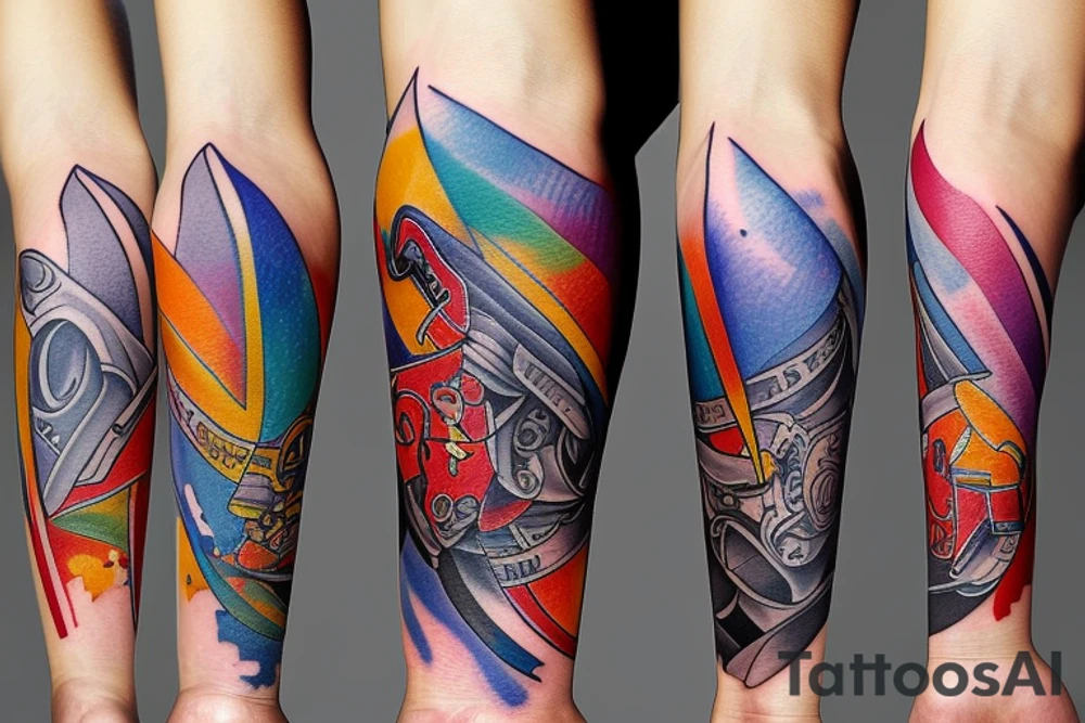 An upperarm tattoo of the Horizon games tattoo idea