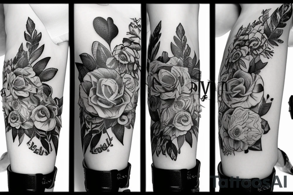 Львята прячутся за львицей tattoo idea