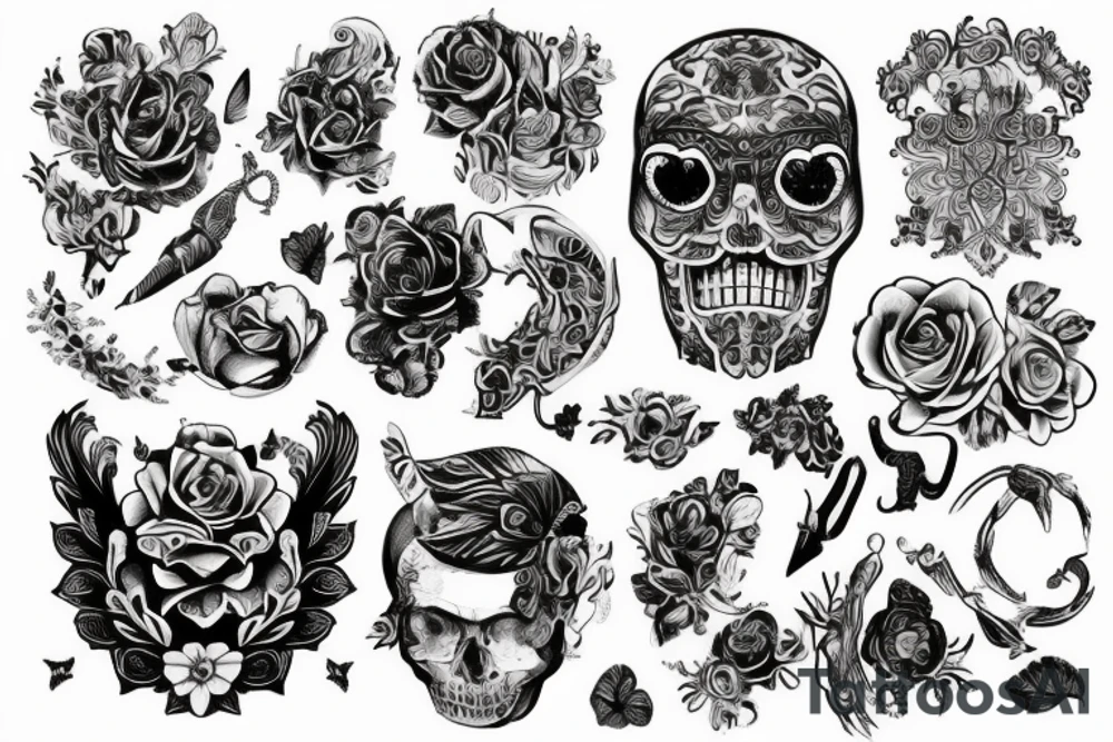 Львята прячутся за львицей tattoo idea