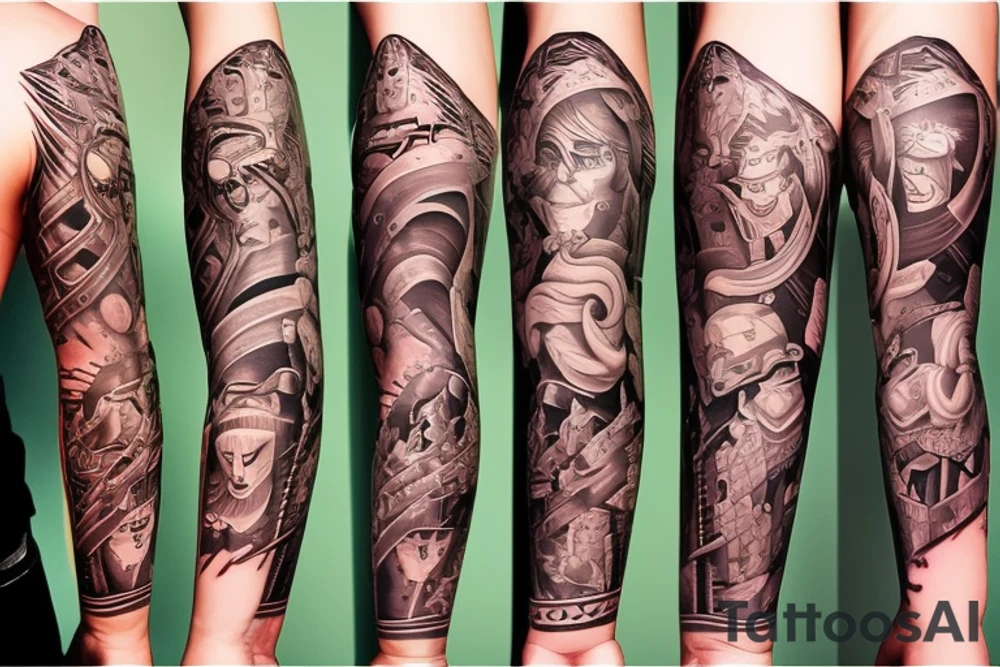 An upperarm tattoo of the Horizon games tattoo idea