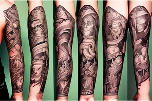 An upperarm tattoo of the Horizon games tattoo idea