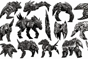 An upperarm tattoo of Horizon: zero dawn tattoo idea