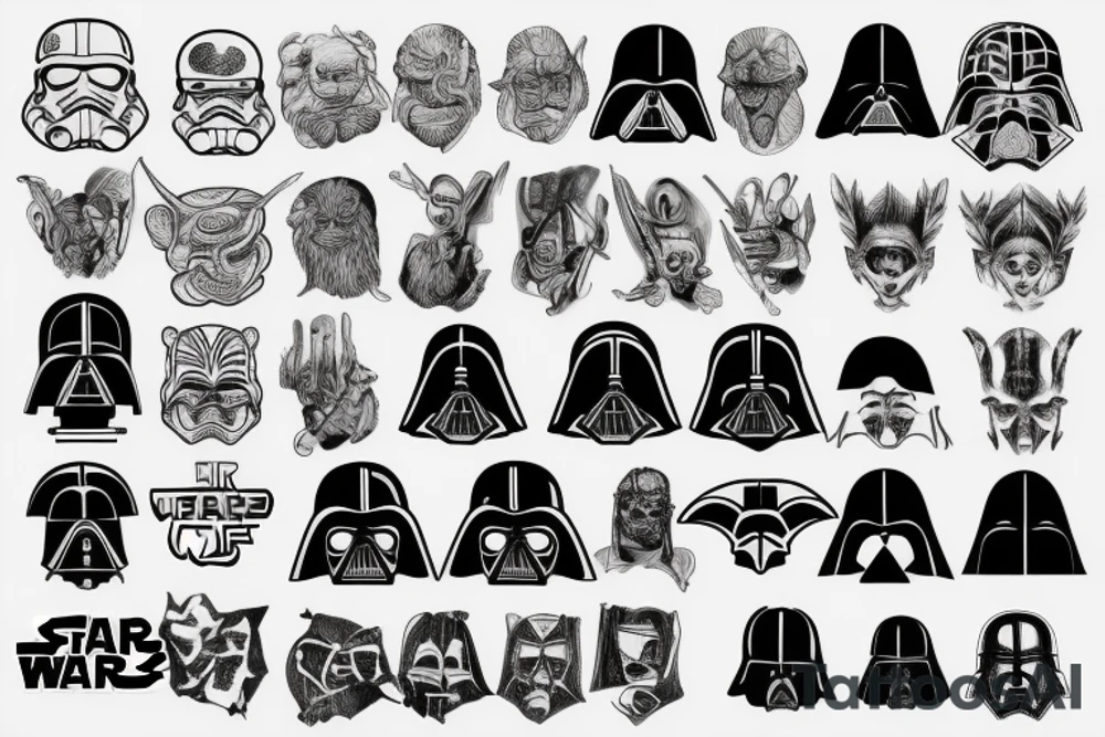 Dark side of the force tattoo idea