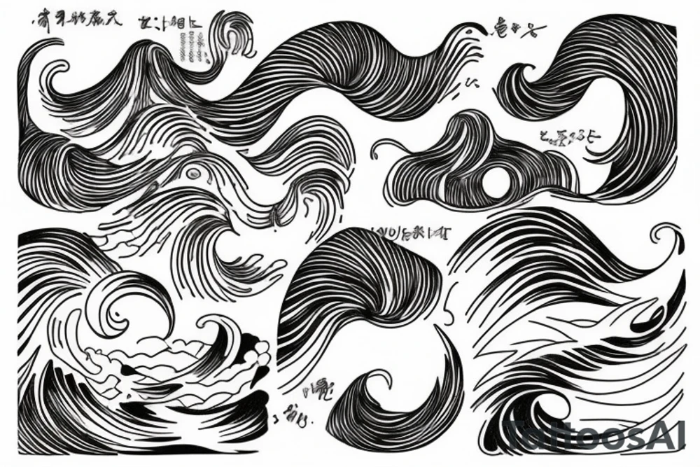 Waves and Rika Furude tattoo idea