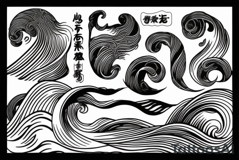Waves and Rika Furude tattoo idea