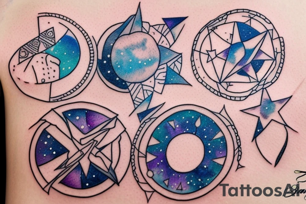 constellation taurus in a circle tattoo idea