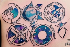 constellation taurus in a circle tattoo idea