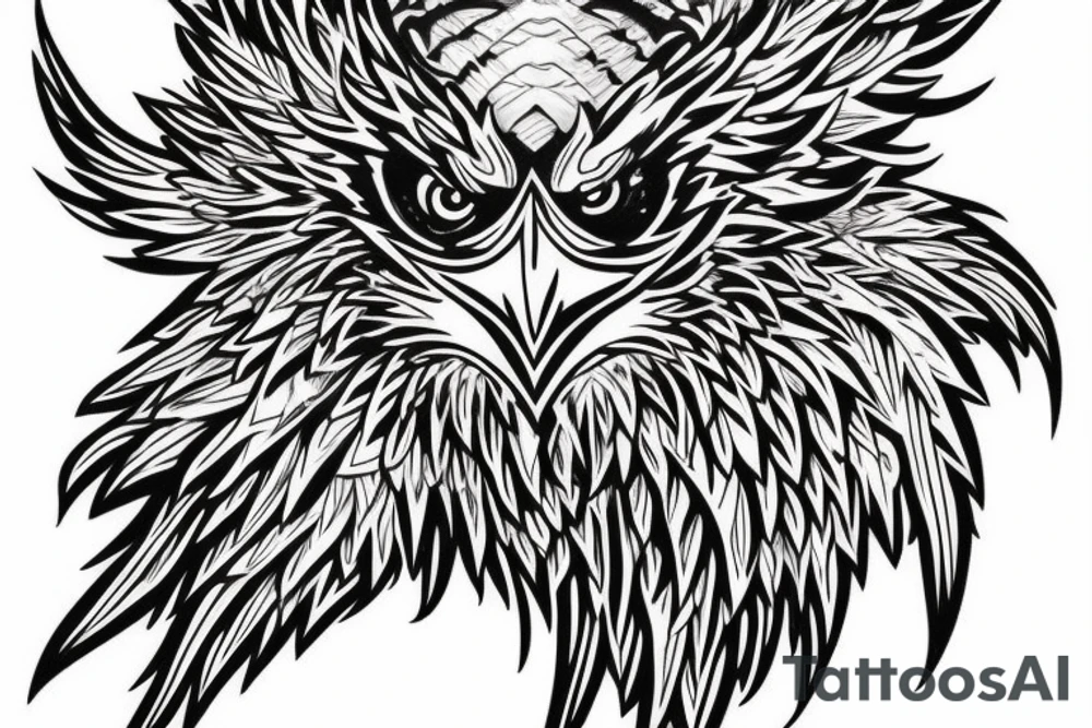 Eagles on snow tattoo idea