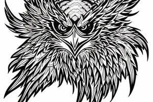 Eagles on snow tattoo idea