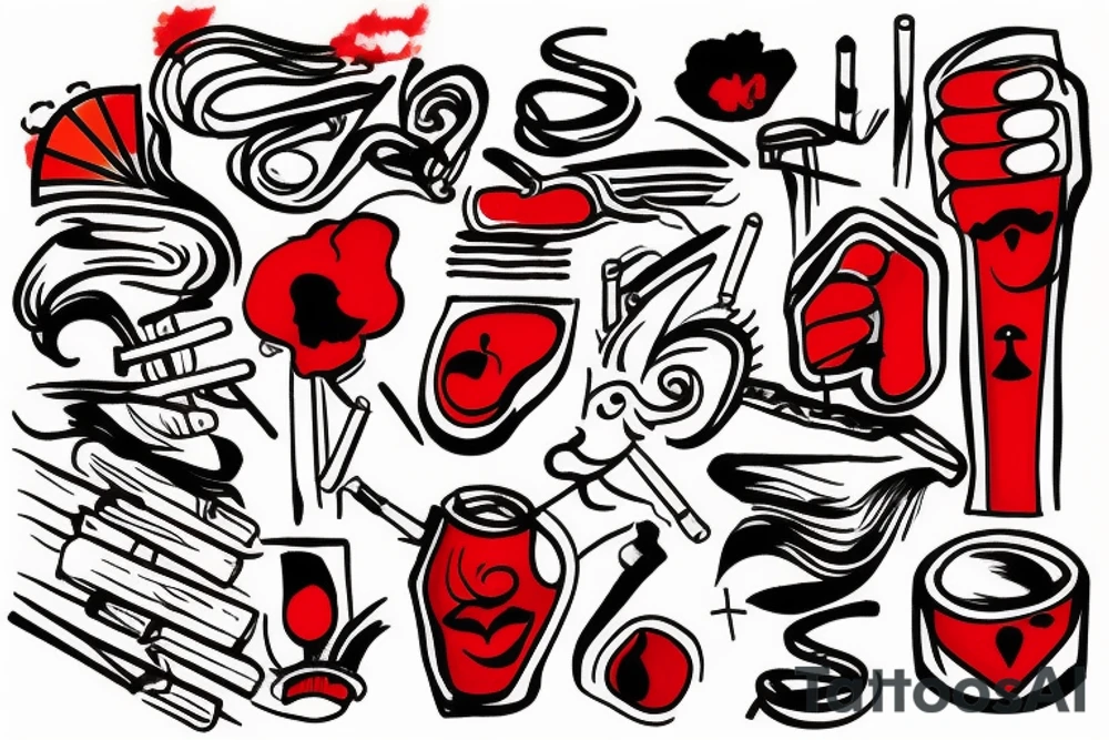Red Cigarette tattoo idea