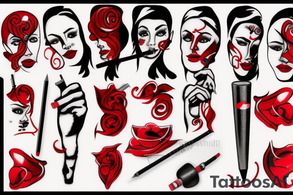 Red Cigarette tattoo idea