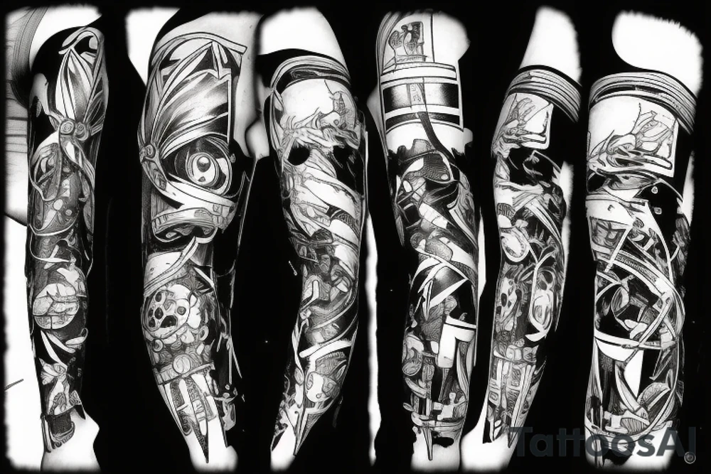 Rabbit cyberpunk tattoo idea