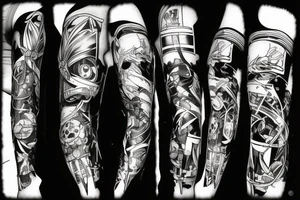 Rabbit cyberpunk tattoo idea