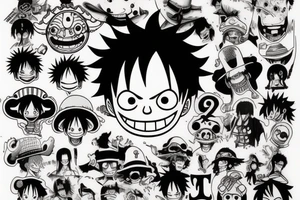 One piece Luffy tattoo idea