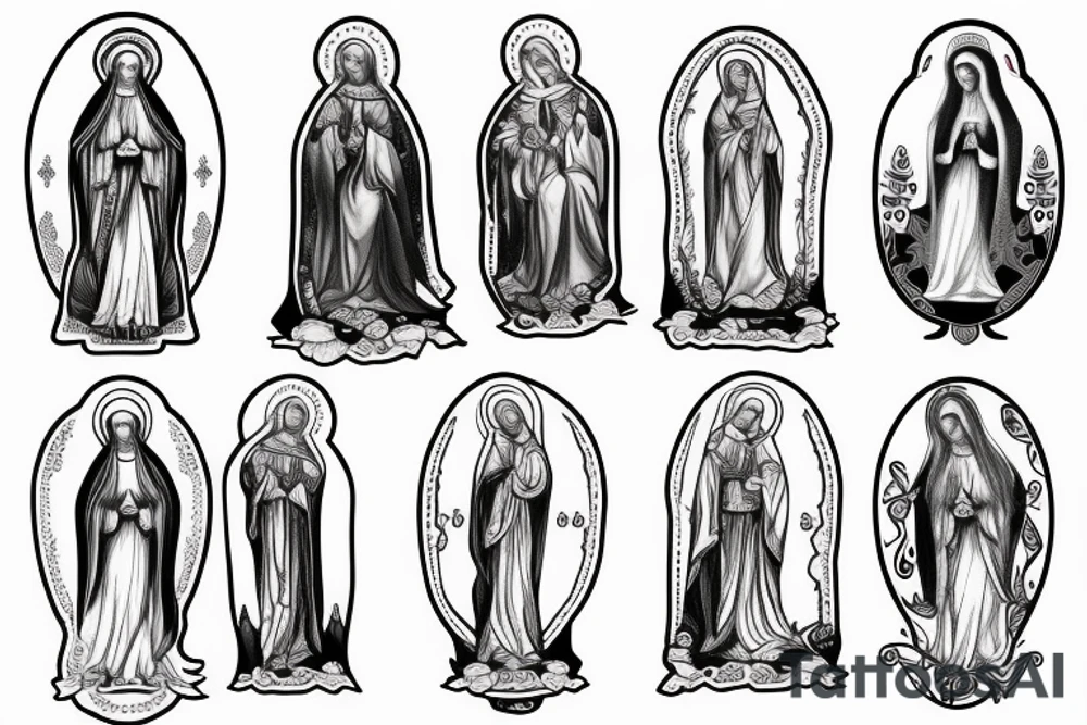 Virgin mary tattoo idea