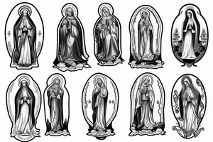 Virgin mary tattoo idea