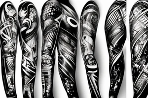 cyberpunk sleeve tattoo idea