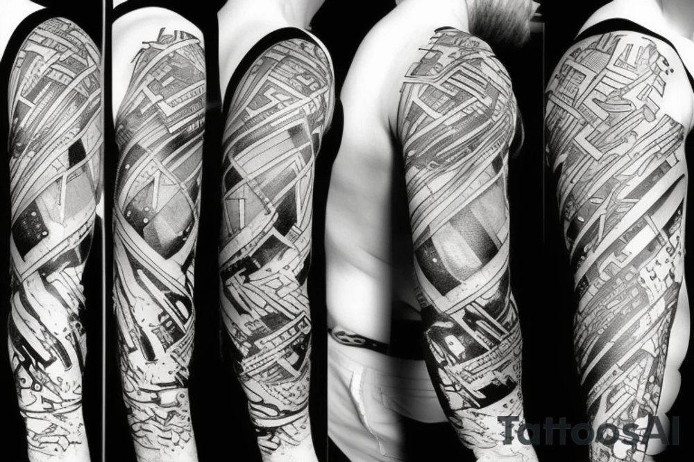 cyberpunk sleeve tattoo idea